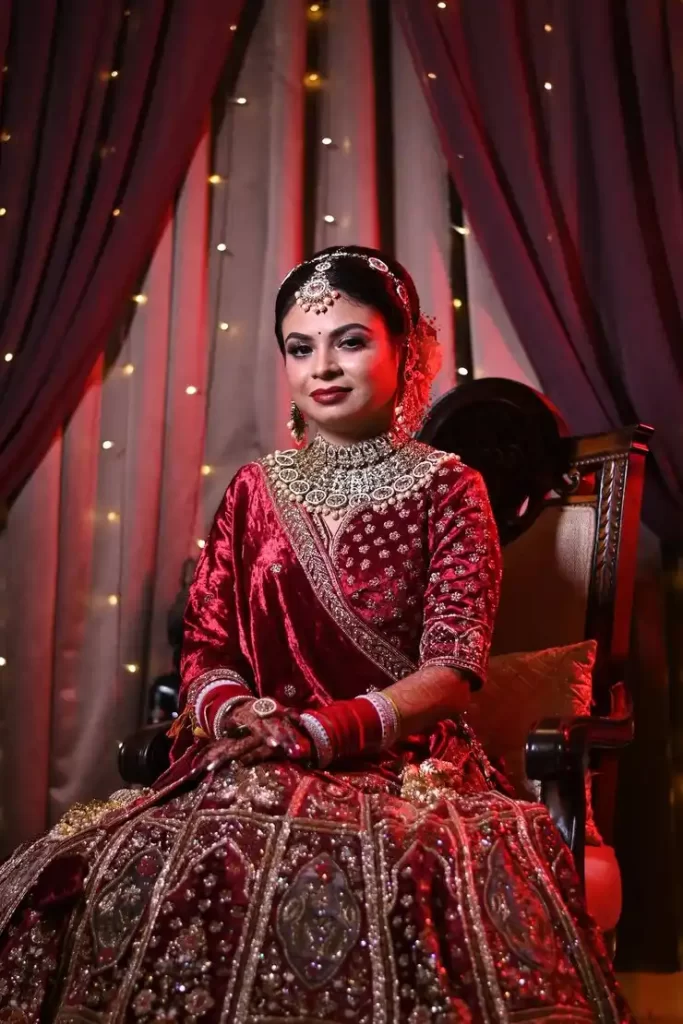 Maroon & Gold lehenga
