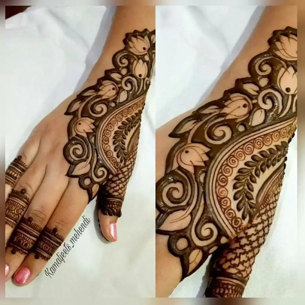 Finger Mehndi with Negative Space