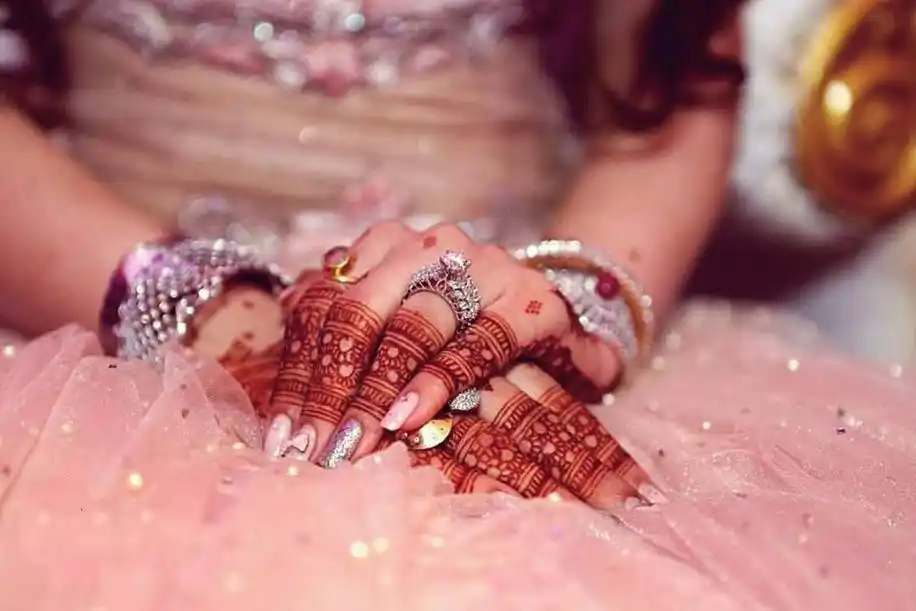Mehndi Rings with Beads Effect 