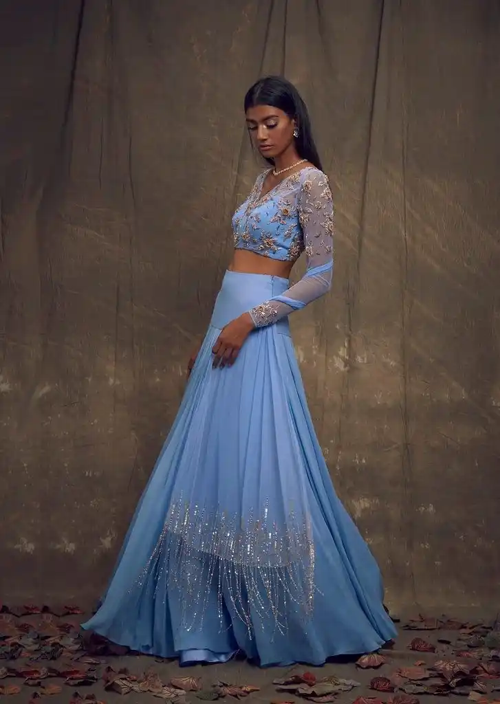 Long Sleeve Lehenga Blouse