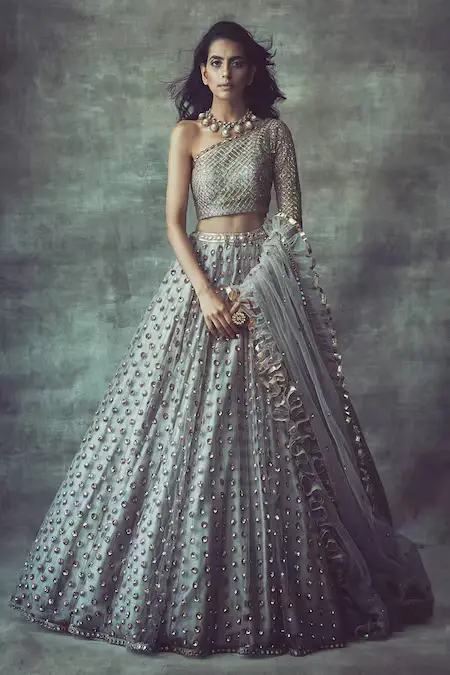One Shoulder Lehenga Blouse